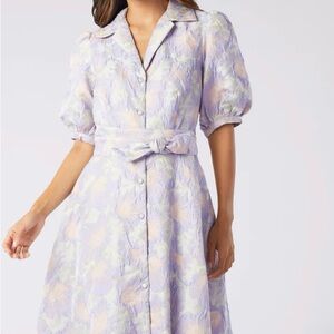 NWT ABBEY GLASS Charlotte dress, Lilac Floral